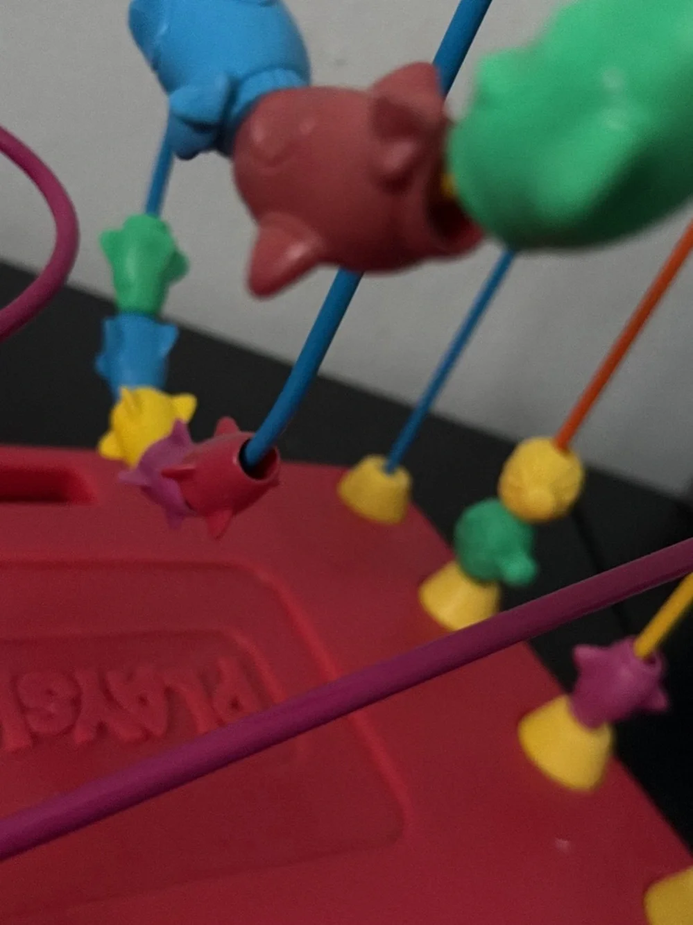 1988 PlaySkool Bead Maze Activity Toy - Red Base